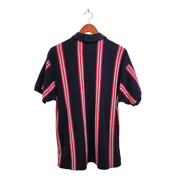 Chaps Ralph Lauren Vintage 90’s Vertical Striped Polo Shirt Size L Logo - Picture 8 of 14